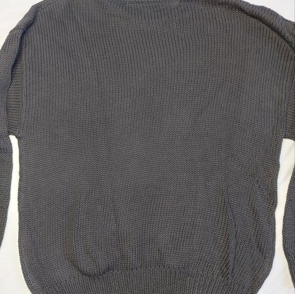 Vintage Oblique Black Crew Neck Knit Sweater, Small, NWT - Picture 7 of 10